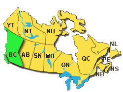 British Columbia Air charter Map